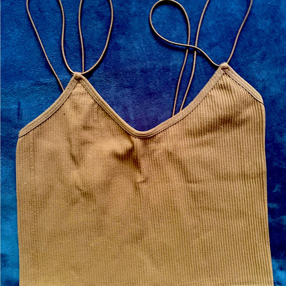 Zara cropped brown top XS